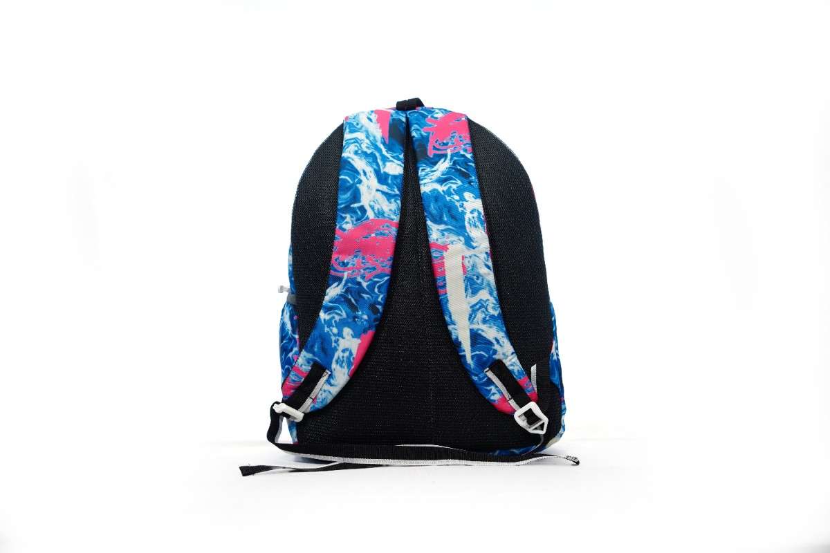 North Pole| Backpack with a blue and pink abstract or marble print,Trendy backpack, School backpack, College backpack, Travel backpack, Casual backpack, Laptop backpack