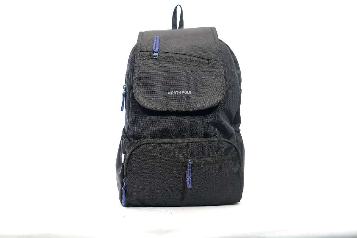 North Pole|  Black colored backpack,Trendy backpack, Casual backpack, School backpack, College backpack, Travel backpack, Laptop backpack, Durable backpack, Lightweight backpack