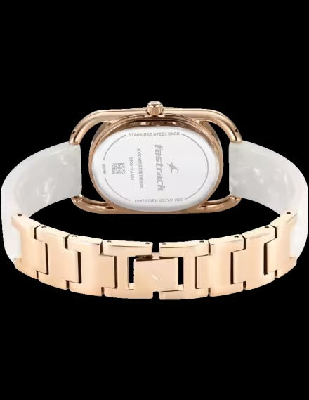 Fastrack Younique 3.0 Quartz White Oval Dial Women's Watch