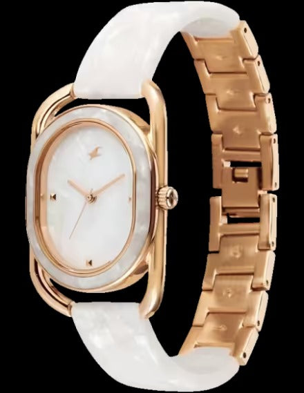 Fastrack Younique 3.0 Quartz White Oval Dial Women's Watch