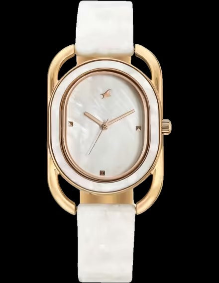 Fastrack Younique 3.0 Quartz White Oval Dial Women's Watch