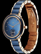 Fastrack Oceanyx - Ceramic Quartz Analog Blue Dial Two Toned Strap Watch