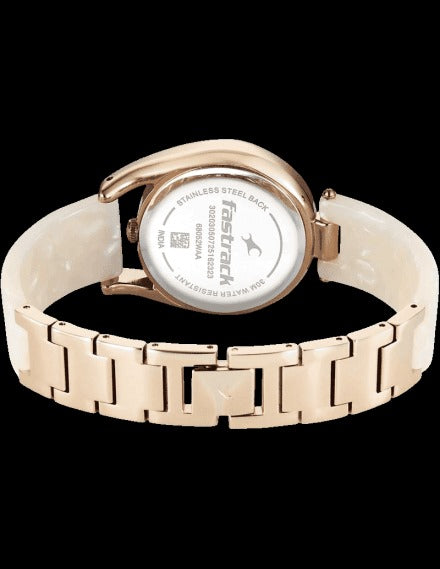 Fastrack Younique 3.0 Quartz White Round Dial Women's Watch