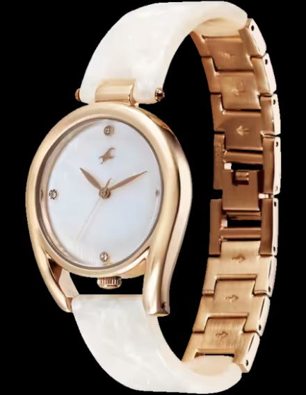 Fastrack Younique 3.0 Quartz White Round Dial Women's Watch
