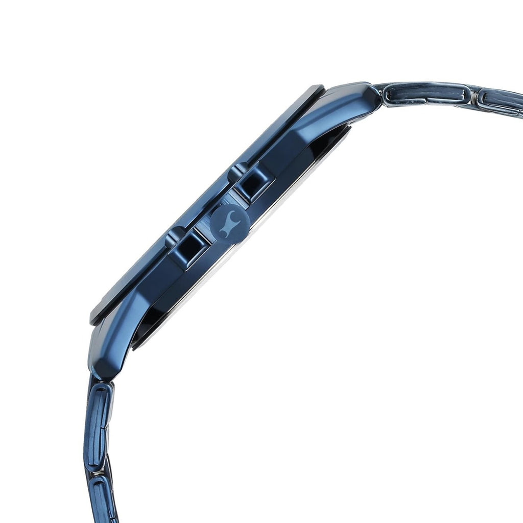 Fastrack Pulse Quartz Analog Blue Dial With Blue Stainless Steel Strap Watch