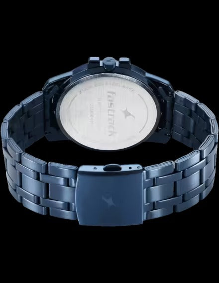 Fastrack Pulse Quartz Analog Blue Dial With Blue Stainless Steel Strap Watch