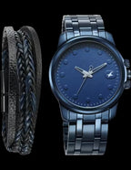 Fastrack Pulse Quartz Analog Blue Dial With Blue Stainless Steel Strap Watch