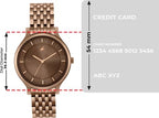 Fastrack Crush Quartz Analog Brown Dial Stainless Steel Strap Watch for Women
