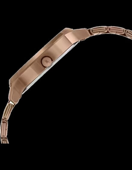 Fastrack Crush Quartz Analog Brown Dial Stainless Steel Strap Watch for Women