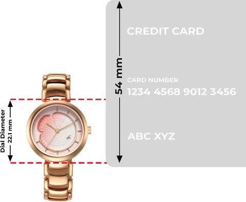 Fastrack Uptown Retreat Quartz Analog Pink Dial Metal Strap Watch