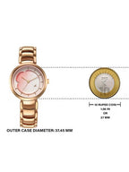 Fastrack Uptown Retreat Quartz Analog Pink Dial Metal Strap Watch