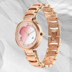 Fastrack Uptown Retreat Quartz Analog Pink Dial Metal Strap Watch