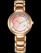 Fastrack Uptown Retreat Quartz Analog Pink Dial Metal Strap Watch