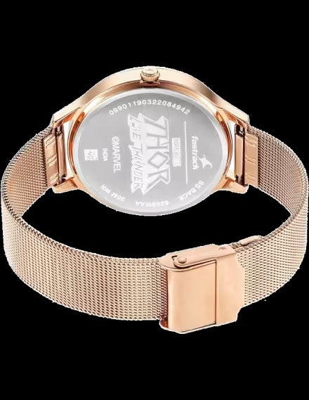Fastrack Thor Quartz Analog White Dial Rose Gold Stainless Steel Strap Analog Watch for Women