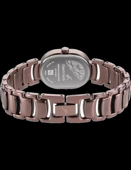 Fastrack Uptown Retreat Quartz Analog Brown Dial Brown Metal Strap Watch
