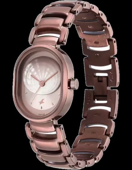 Fastrack Uptown Retreat Quartz Analog Brown Dial Brown Metal Strap Watch