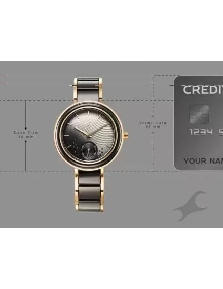 Fastrack Oceanyx - Ceramic Quartz Analog Black Dial Two Toned Strap Watch