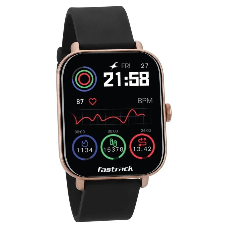 Fastrack Reflex Vox 2.0 Black Dial Silicone Band Smartwatch
