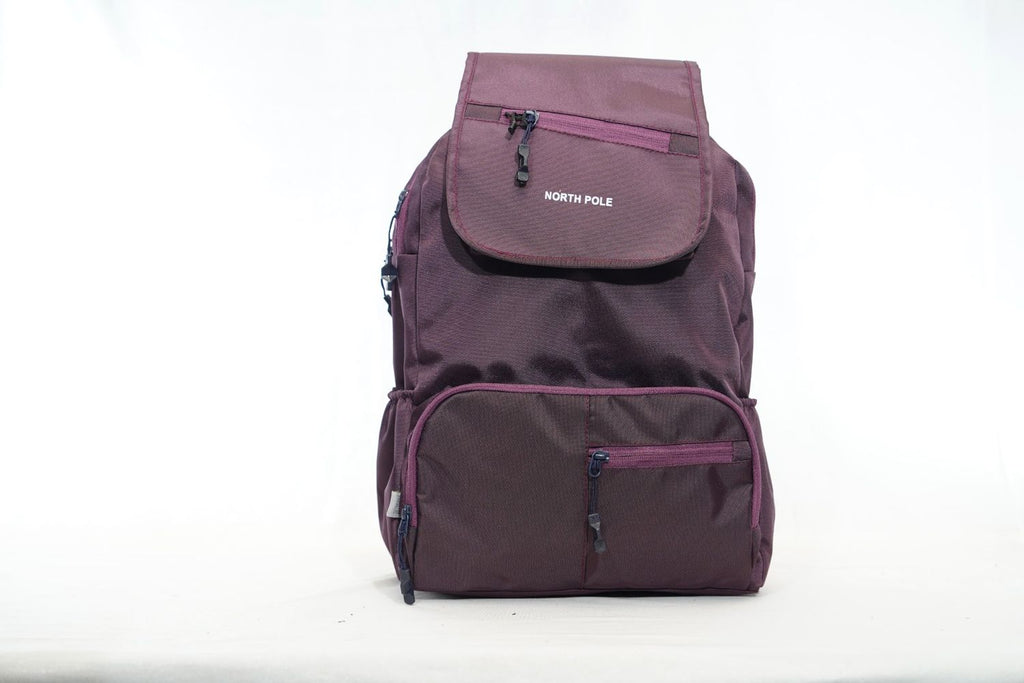 North Pole|  purple backpack,Durable backpack, Lightweight backpack, Multi-compartment backpack, Unisex backpack, Teen backpack, Kids backpack, Daily use backpack