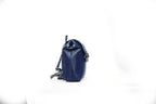 North Pole| Blue faux leather flap-top backpack,Laptop backpack, Durable backpack, Lightweight backpack, Multi-compartment backpack, Unisex backpack
