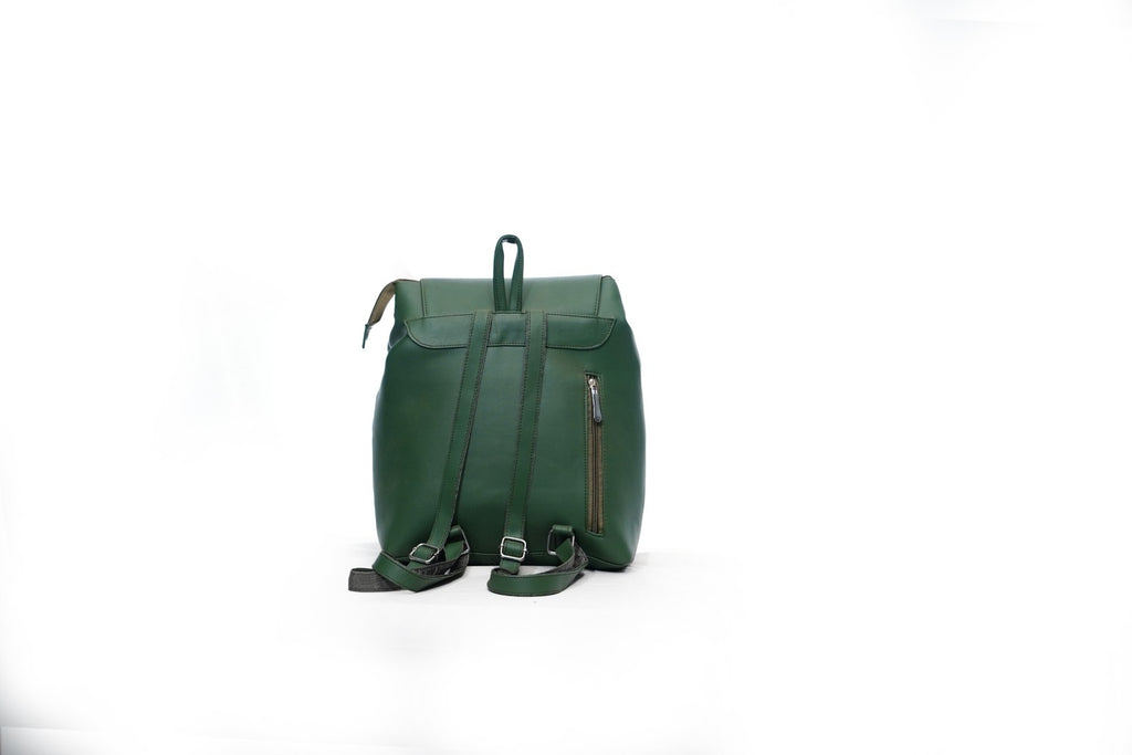 North Pole| Faux leather backpack | GREEN |,Travel backpack, Laptop backpack, Durable backpack, Lightweight backpack, Multi-compartment backpack, Unisex backpack