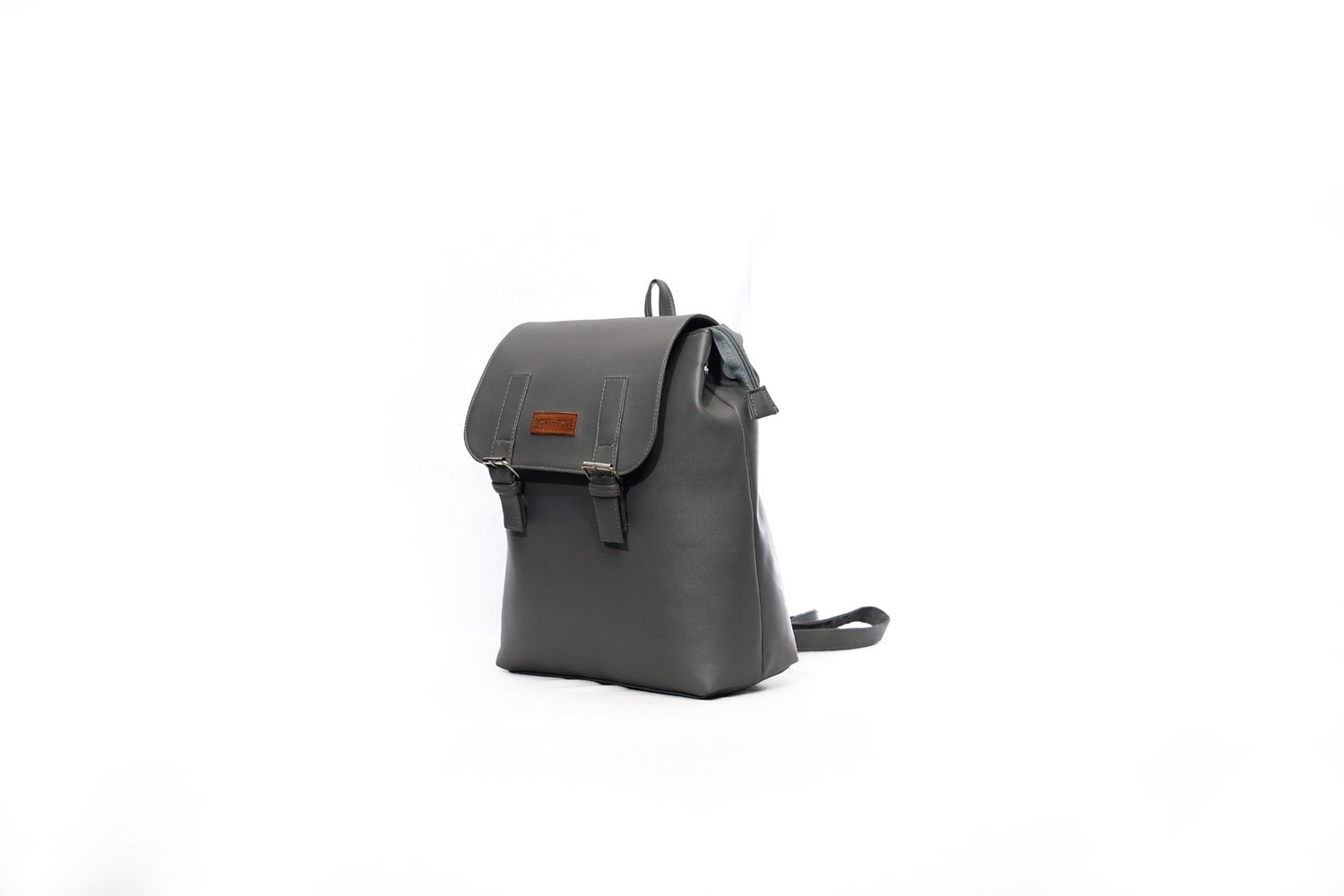 North Pole| Grey faux leather women's travelling backpack,Casual backpack, Laptop backpack, Durable backpack, Lightweight backpack, Multi-compartment backpack