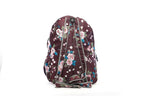 North Pole floral backpack in a maroon color,School backpack, College backpack, Travel backpack, Laptop backpack, Colorful backpack, Durable backpack