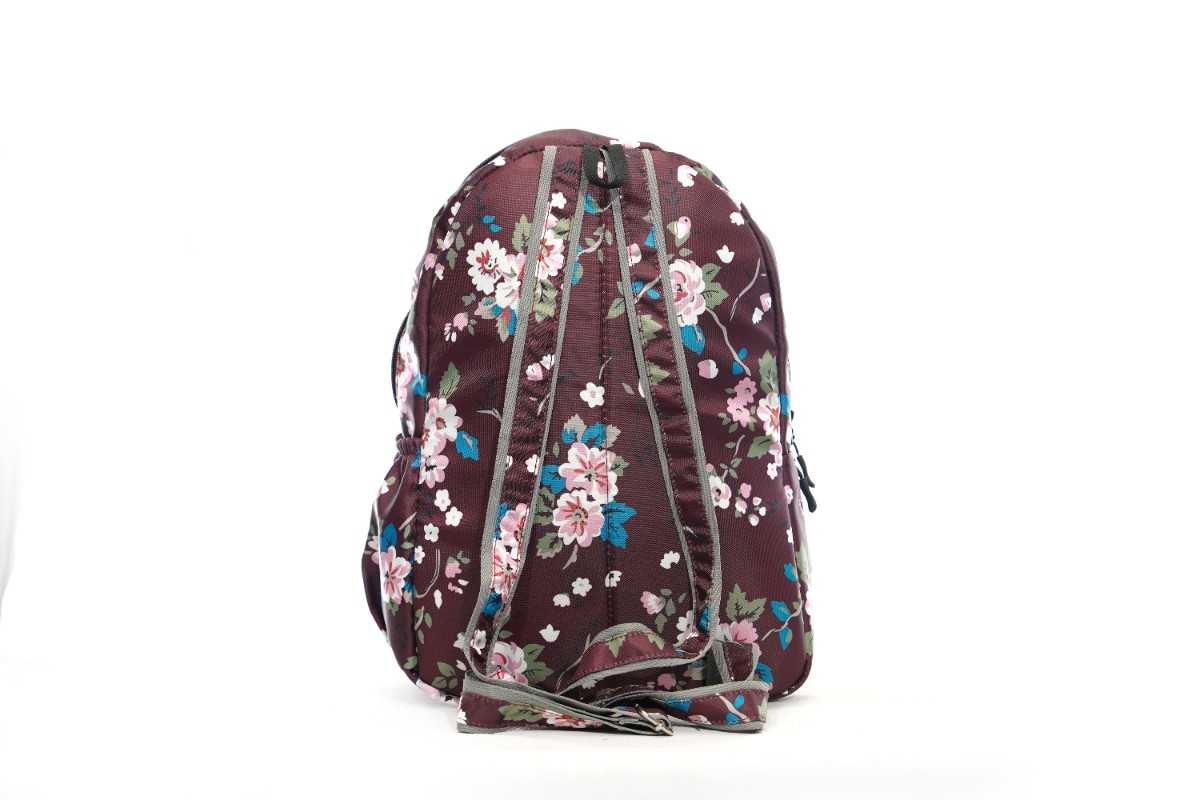 North Pole| Brown floral backpack,College backpack, Travel backpack, Laptop backpack, Colorful backpack, Multi-compartment backpack, Durable backpack, Lightweight backpack, Unisex backpack, Teen backpack, Kids backpack