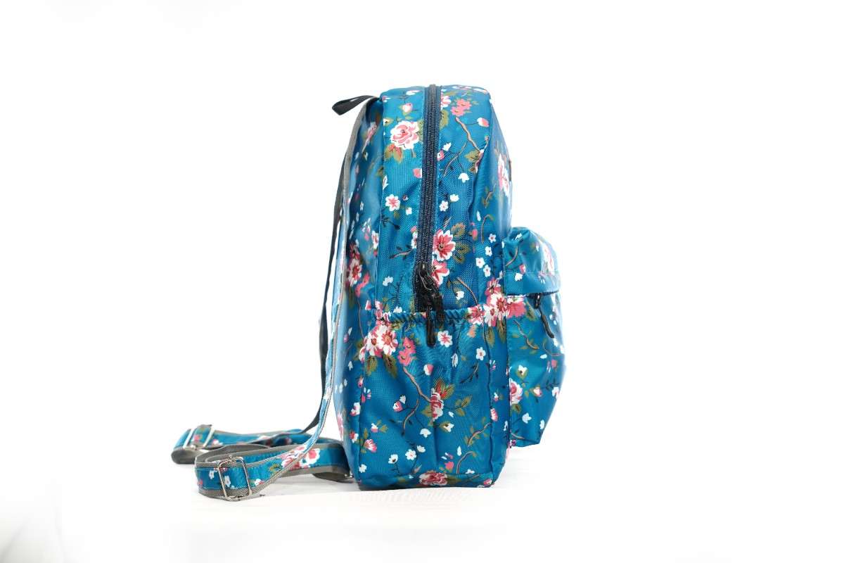 North Pole| Chumbak Blue Bloom Laptop Backpack,Casual backpack, School backpack, College backpack, Travel backpack, Durable backpack, Lightweight backpack, Multi-compartment backpack