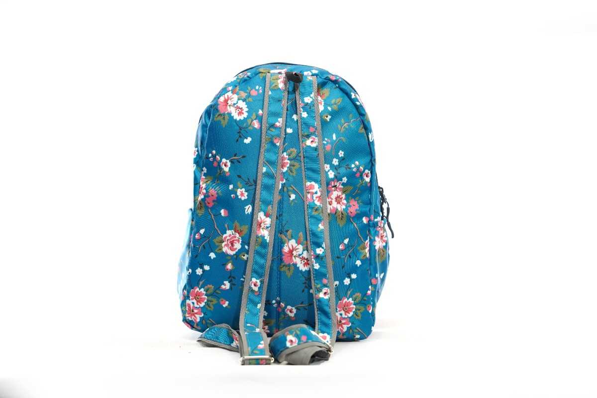 North Pole| Chumbak Blue Bloom Laptop Backpack,Casual backpack, School backpack, College backpack, Travel backpack, Durable backpack, Lightweight backpack, Multi-compartment backpack