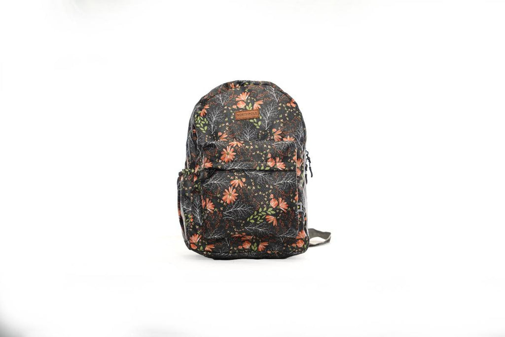 North Pole|  Floral print backpack,College backpack, Travel backpack, Laptop backpack, Colorful backpack, Multi-compartment backpack, Durable backpack