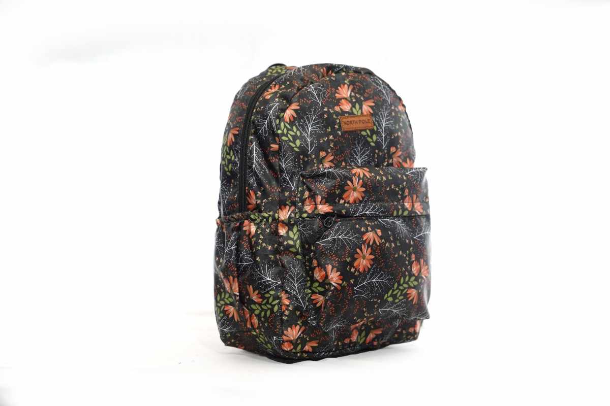 North Pole|  Floral print backpack,College backpack, Travel backpack, Laptop backpack, Colorful backpack, Multi-compartment backpack, Durable backpack