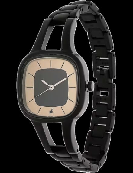 Fastrack Quartz Analog Grey Dial Metal Strap Watch