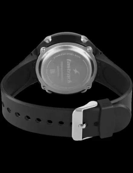 Fastrack StreetStyle Digital Dial Black Polyether Strap Watch For Unisex