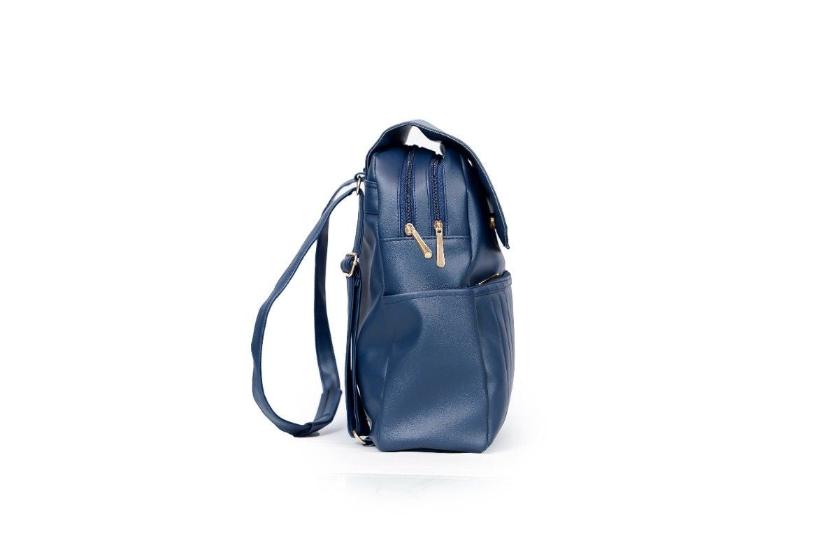 Backpack- Blue Leather Backpack | Blue Color Leather Backpack | Genuine Leather Backpack Blue | Premium Blue Leather Backpack |Waterproof Blue Leather Backpack | Durable Leather Backpack Blue
