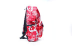 Backpack - Red and white graphic print backpack |Graphic print backpack red white | Stylish graphic backpack | Printed backpack for men and women | Trendy red white backpack