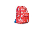 Backpack - Red base color Backpack, Stylish red backpack ,Printed red backpack ,Solid red backpack ,Trendy red backpack ,Modern red backpack ,Red backpack with multiple pockets, lightweight red backpack, durable red backpack, waterproof red backpack
