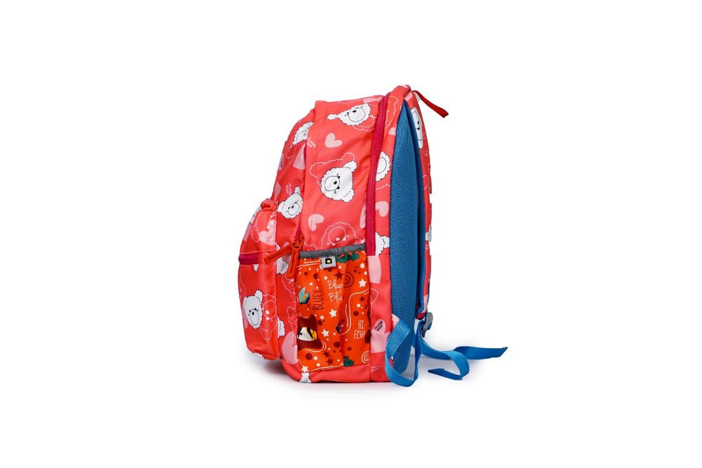 Backpack - Red base color Backpack, Stylish red backpack ,Printed red backpack ,Solid red backpack ,Trendy red backpack ,Modern red backpack ,Red backpack with multiple pockets, lightweight red backpack, durable red backpack, waterproof red backpack