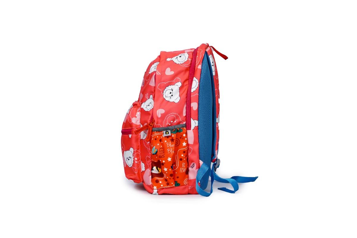 Backpack - Red base color Backpack, Stylish red backpack ,Printed red backpack ,Solid red backpack ,Trendy red backpack ,Modern red backpack ,Red backpack with multiple pockets, lightweight red backpack, durable red backpack, waterproof red backpack