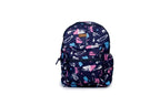 Backpack - Navy blue backpack with a pink, white, and light blue |Trendy school backpack | College backpack for girls | Casual everyday backpack | Fashion backpack for women | Lightweight backpack | Durable backpack