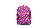 Backpack - Magenta and white patterned backpack | Girls fashion backpack magenta | Casual printed backpack for women | Trendy school backpack magenta | College backpack with pattern | Lightweight daily use backpack