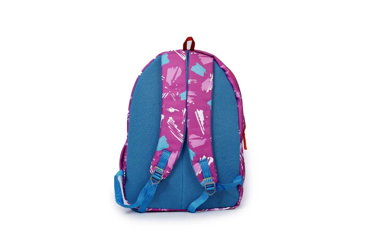 Backpack - Magenta and white patterned backpack | Girls fashion backpack magenta | Casual printed backpack for women | Trendy school backpack magenta | College backpack with pattern | Lightweight daily use backpack