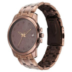 Fastrack Pulse Quartz Analog Brown Dial Watch for Men with Brown Stainless Steel Strap