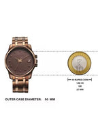 Fastrack Pulse Quartz Analog Brown Dial Watch for Men with Brown Stainless Steel Strap
