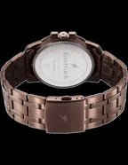 Fastrack Pulse Quartz Analog Brown Dial Watch for Men with Brown Stainless Steel Strap