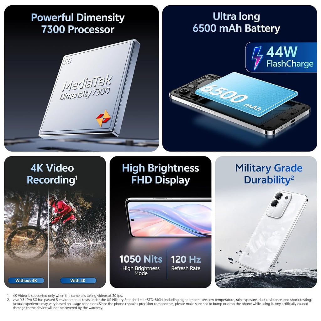 VIVO - Y31 PRO 5G 8GB 128GB DREAMY WHITE