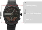 Fastrack All Nighters Quartz Multifunction Brown Dial Metal Strap Watch for Guys