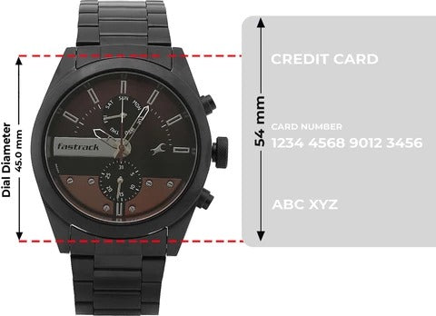 Fastrack All Nighters Quartz Multifunction Brown Dial Metal Strap Watch for Guys