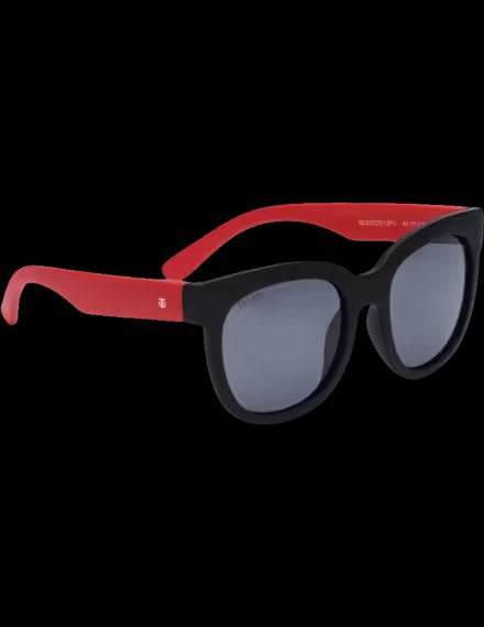 Sunglasses - Fastrack Grey Wayfarer Polarized Sunglasses for Kids |Wayfarer Style Kids Sunglasses | Trendy Grey Kids Sunglasses | Youth Wayfarer Polarized Shades | Grey Frame Kids Eyewear | Lightweight Kids Sunglasses
