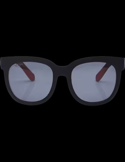 Sunglasses - Fastrack Grey Wayfarer Polarized Sunglasses for Kids |Wayfarer Style Kids Sunglasses | Trendy Grey Kids Sunglasses | Youth Wayfarer Polarized Shades | Grey Frame Kids Eyewear | Lightweight Kids Sunglasses